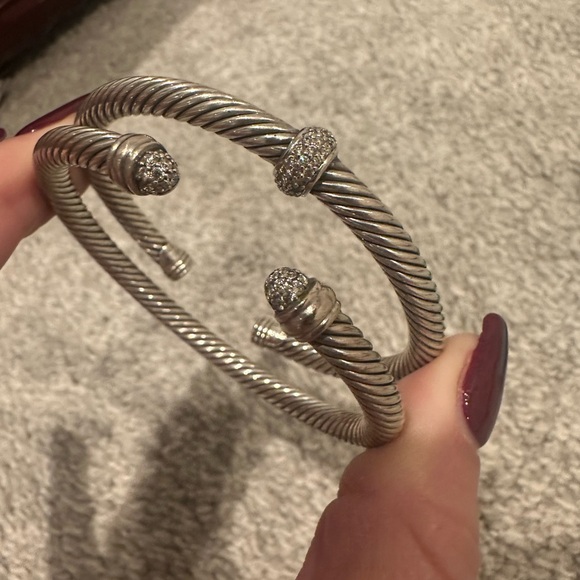TWO Silver Twisted Cable Bracelets - Picture 2 of 13
